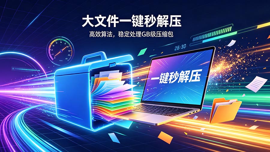 大文件1秒高效解压